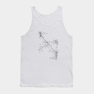 Helicopter Vintage Patent Hand Drawing Tank Top